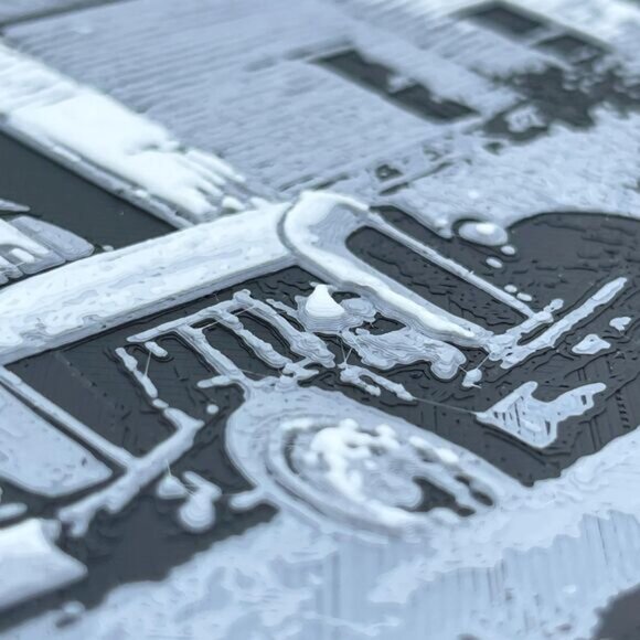 3D Printed Wall Art, Barn with Silo, Textured Art - Picture 7 of 10